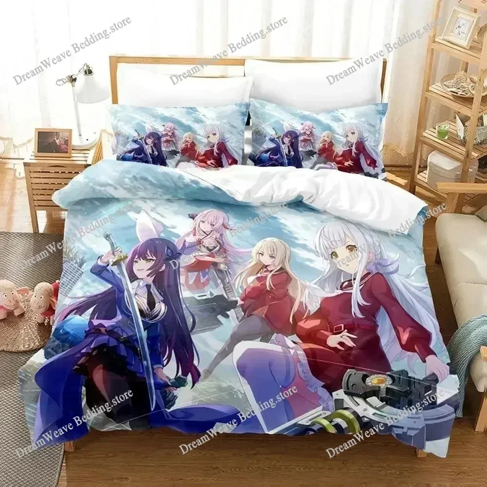 Anime Assault Lily Bouquet Bedding Set Single Twin Full Queen King Size Bed Set Adult Kid Bedroom Duvet Cover Sets Home Textile9