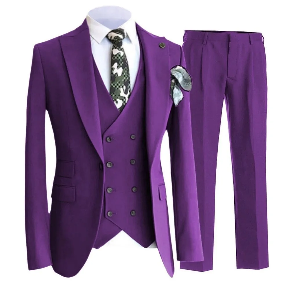 XX878Men's groomsmen suits, small vest suits, three-piece professional suits