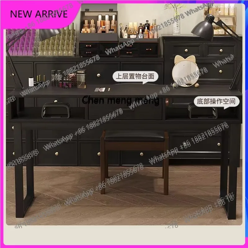 업그레이드되고 두꺼워진 미국식 매니큐어 레트로 심플 테이블 e****mical 매니큐어샵 일본식 테이블 H