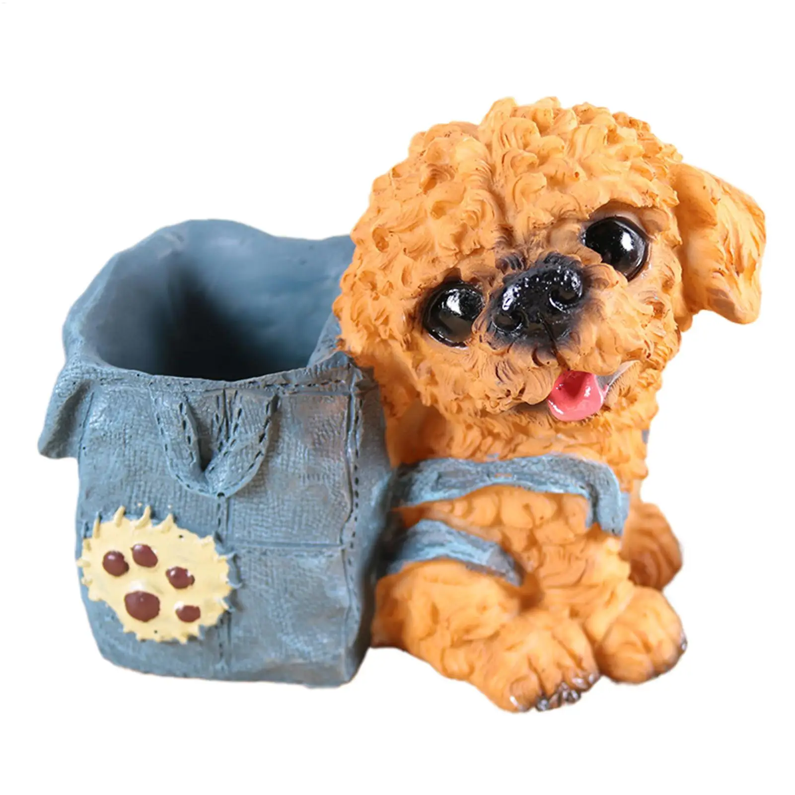 Dog-Shaped Desk Organizer, Cute Pen Holder Stand for School Supplies, Kids Children Bedroom Bookshelf Decor and Study Gift