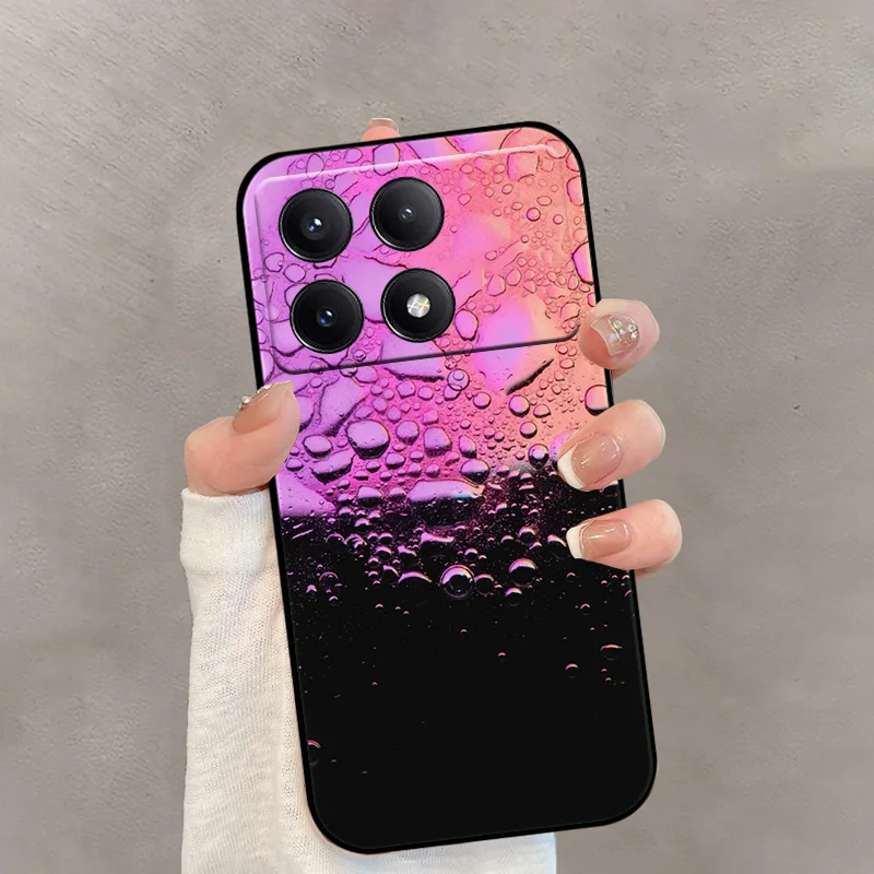 Poco X6 Pro Fundas 케이스 X6 Neo TPU 실리콘 전화 Coque 커버 Xiaomi Poco M6 4G 5G M6 Plus 충격 방지 소프트 범퍼 쉘