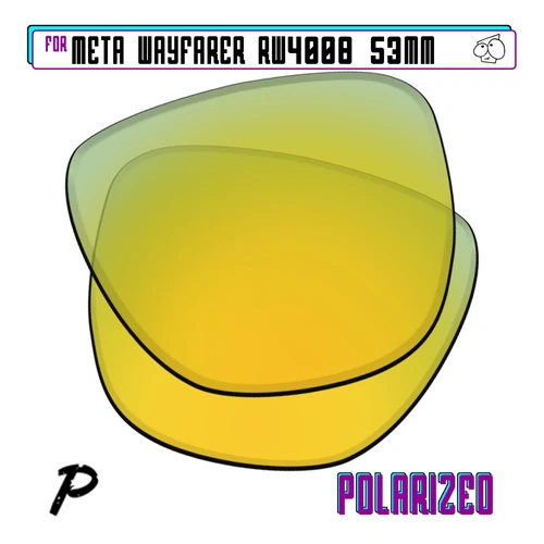 Imagen 1 del producto Lentes de repuesto polarizadas EZReplace compatibles con gafas de sol Ray-Ban Meta Wayfarer RW4008 53 mm RW4008-53 - Múltiples opciones