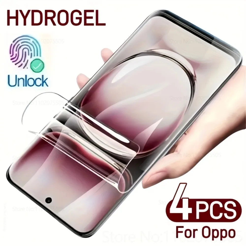 4 шт. ультра прозрачная гидрогелевая пленка для OPPO Find X8 Ultra X8s+ X7 Ultra X6 Pro X8 Pro X3Lite X5 Neo X2 Full X8 Coverage Anti-Scratch