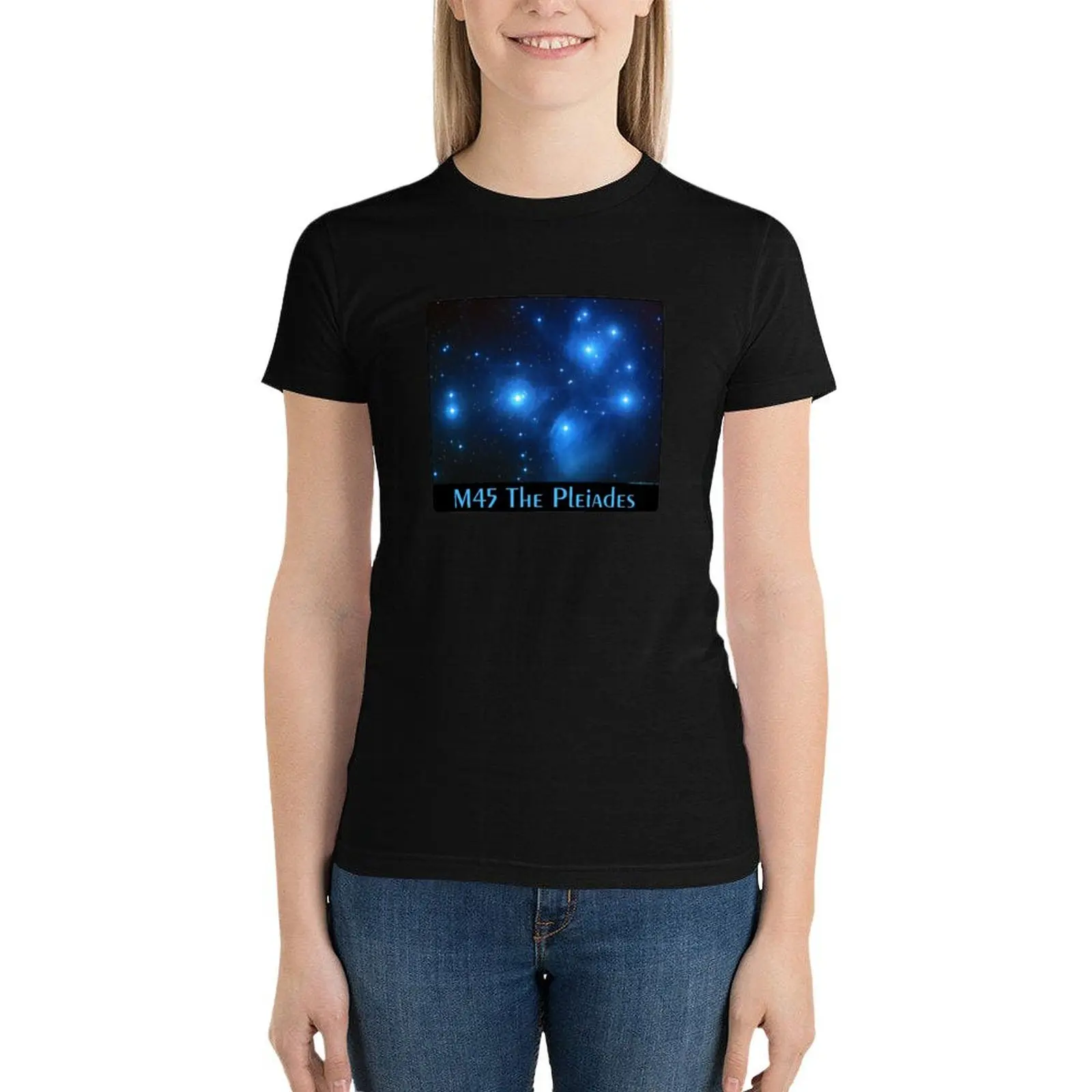 

M45 Pleiades Star Cluster Astronomy (n) T-Shirt plus size tops kawaii clothes vintage clothes Women t shirt