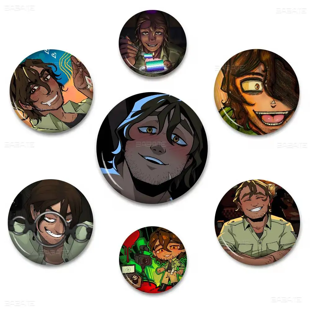 YKMET Strade New  Brooches Soft Button Pin Funny Silly Gnarpy on A Skateboard Meme Badge Gamer Collection Gifts