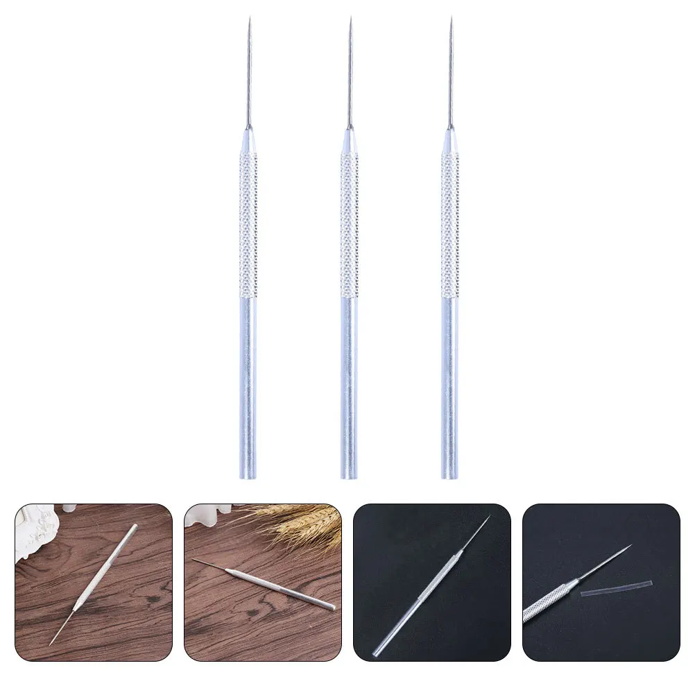 

3pcs Clay Punch Pottery Tools Lightweight Aluminum Carving Set Polymer Clay Supplies Gifts Sculpture Modeling Accessories