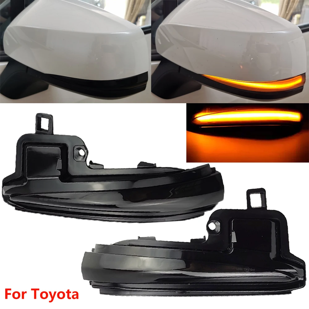 2PCS Dynamic Turn Signal Light For Toyota Alphard Vellfire Tacoma N300 2016-2021 Rear View Mirror Indicating Flash Lamp