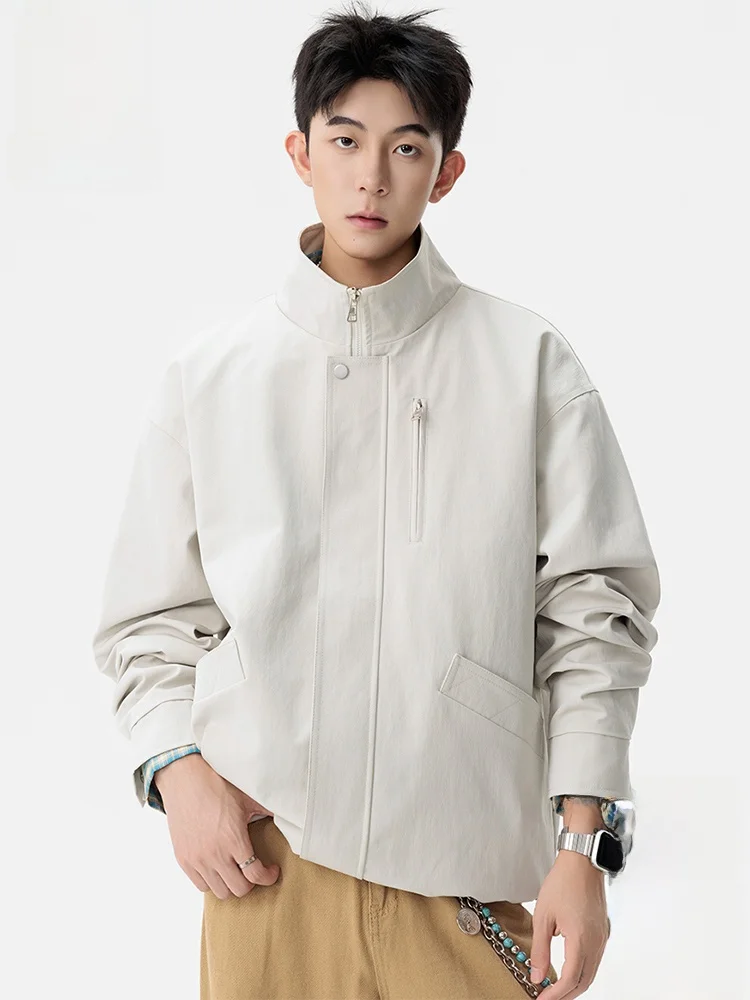 

Мужская спортивная куртка Paul Frank Pure Color с воротником-стойкой, осенняя, в американском ретро-стиле, Harlandon Flight Jacket, свободный крой, молодежный тренд