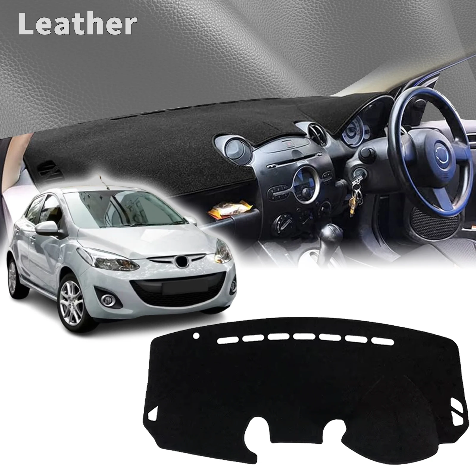 

fit for Mazda 2 DE Demio 2007 2008 2009-2014 Car Accessories Dashmat Protective Carpet Dashboard Cover Pad DashMat Sunshade