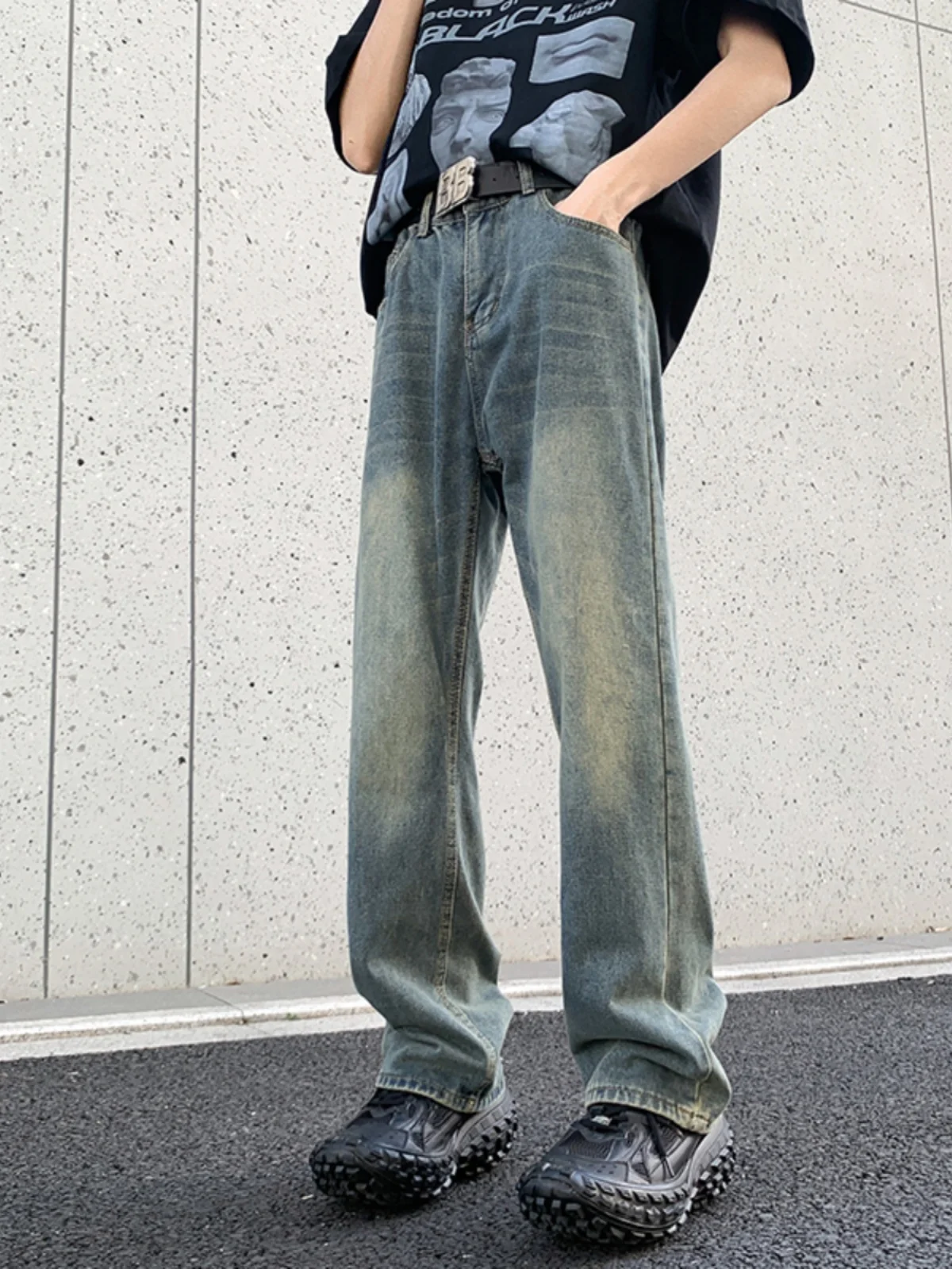 

Men's High Quality Thin Jeans 2024 Spring Summer New Style Business Casual Elastic Classic Style Trousers Denim Blue Pant B159