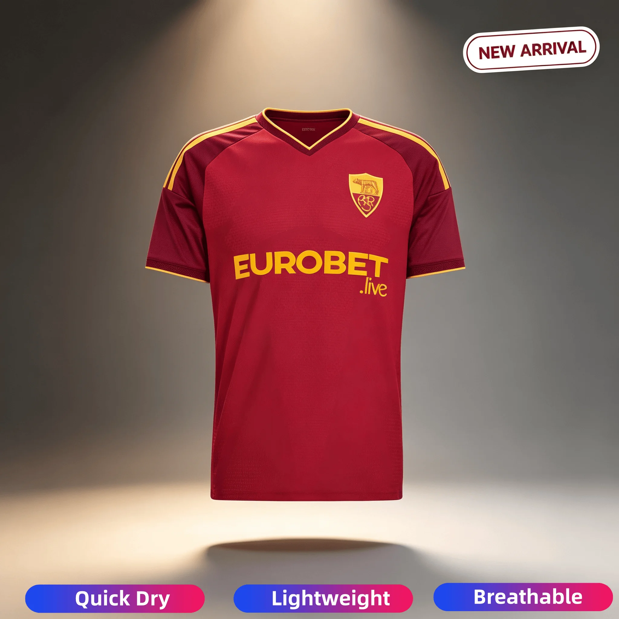 Hot Men's Women's Roma Oversized Football Jersey Short Sleeve Y2K Streetwear Performance Soccer T-Shirt Fan Casual Sports Tee 26