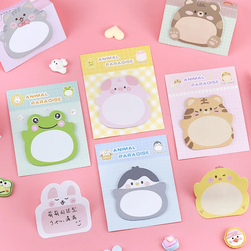 Thickened Stickers Animal Sticky Notes Notepad Penguin Cartoon Adhesive Memo Pads Bear Cute Creative Thickened Stickers