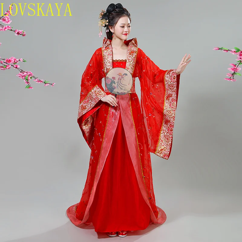 

Китайский женский старинный костюм, костюм феи девушки для ролевых игр, костюм принцессы Тан, танцевальный костюм