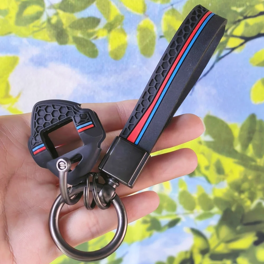 Anti-slip Tricolor Line Motorcycle Key Shell With Keychain For Suzuki GSX-S750 GSX-S1000 GSX-S1000GT GSXS750 GSXS1000