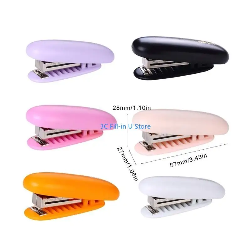 G8TA 6 PCS 데스크톱 스테이플러 사무실 스테이플러 작은 장식 스테이플러 플라스틱 스테이플러