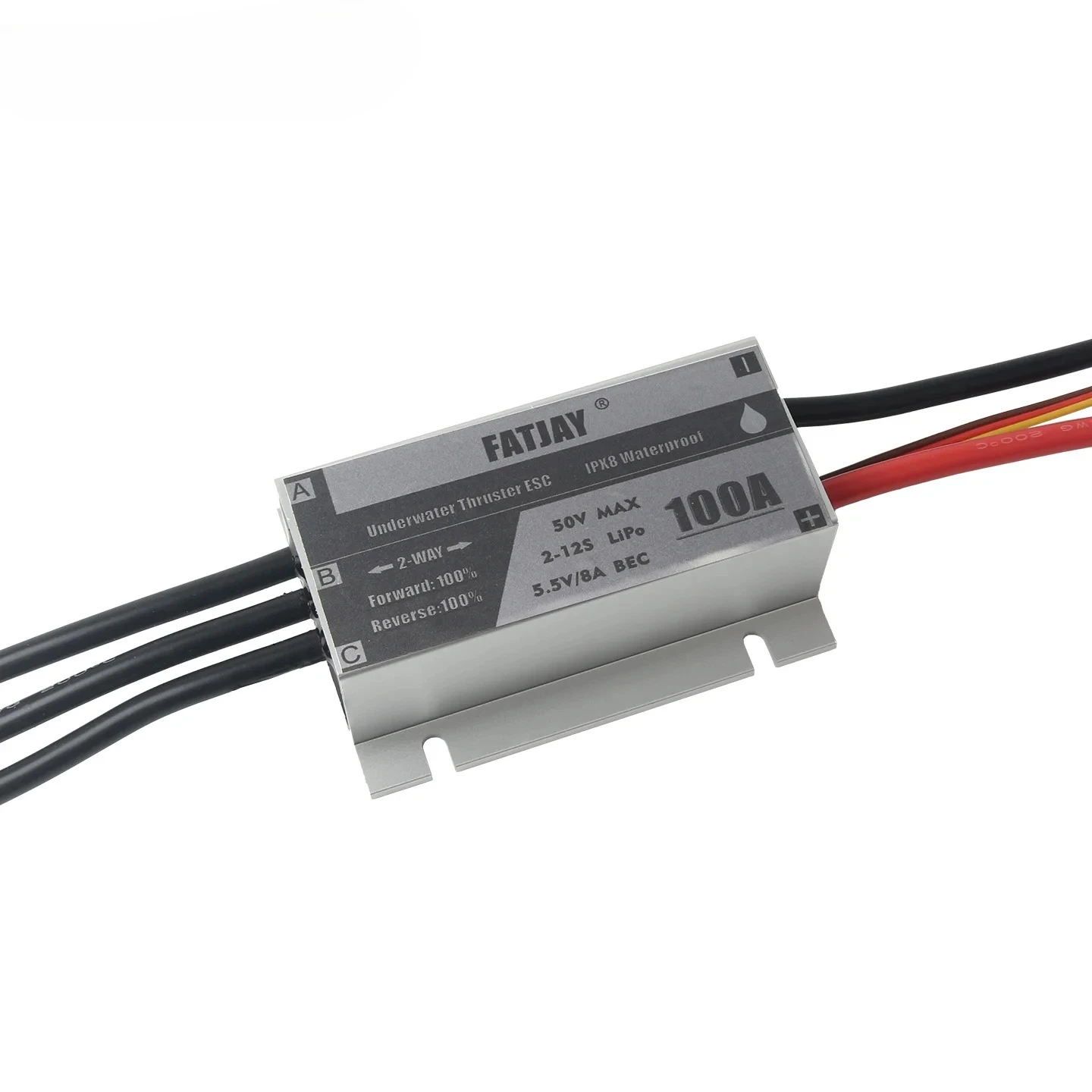 

IPX8 Waterproof 100A ESC 2-12S 48V Brushless Electronic Speed Controller for Driver Surfboard Manned Boat Drive Accessory