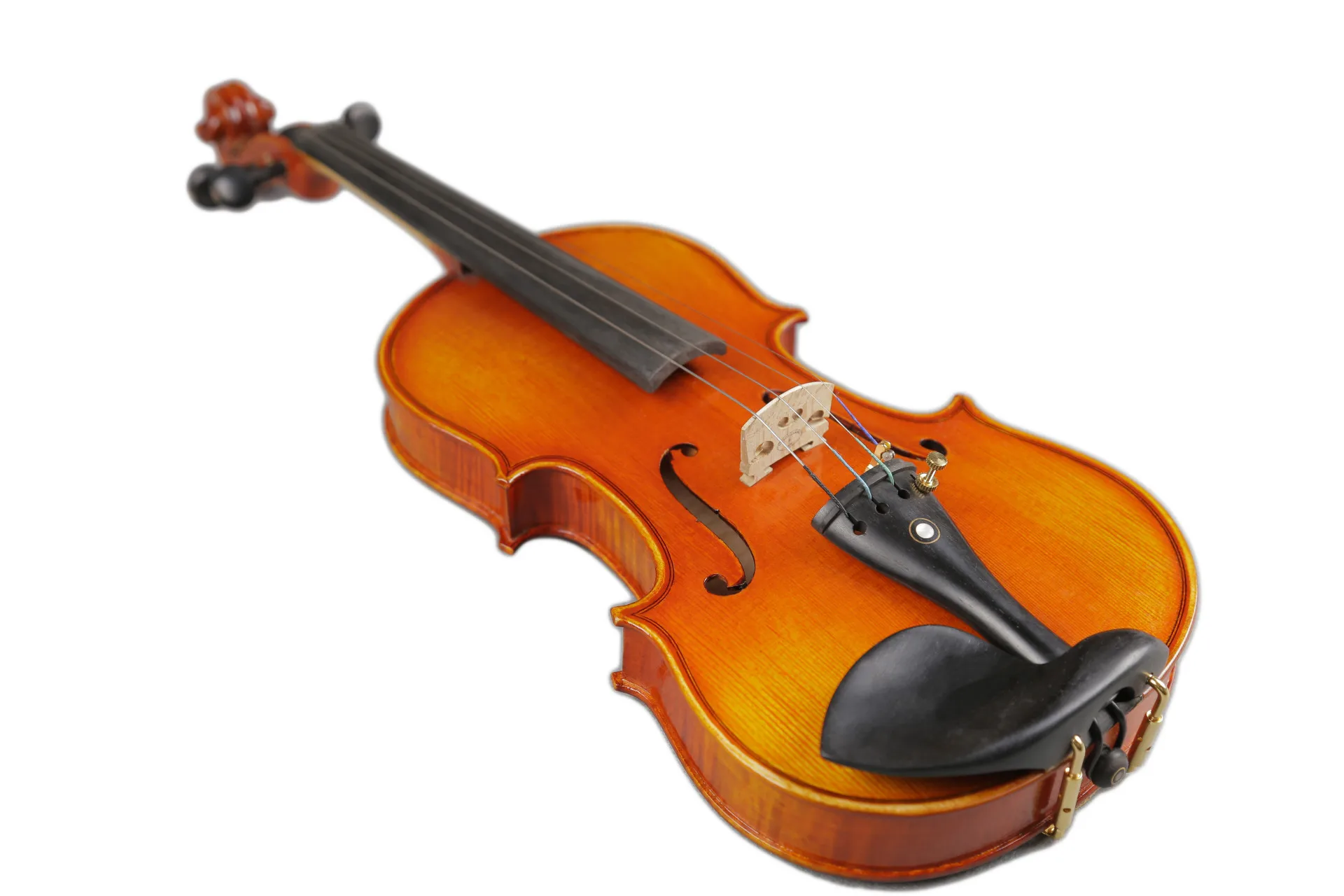 High-grade Golden Yellow tiger Stripes Octagonal Bow Quality Violin