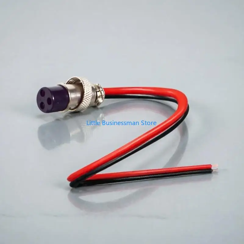 Industrial GX16 Female Cable, 14AWG Wire with Thread Lock Housing for Device Wiring, Repair Work, and Power Tasks M76A