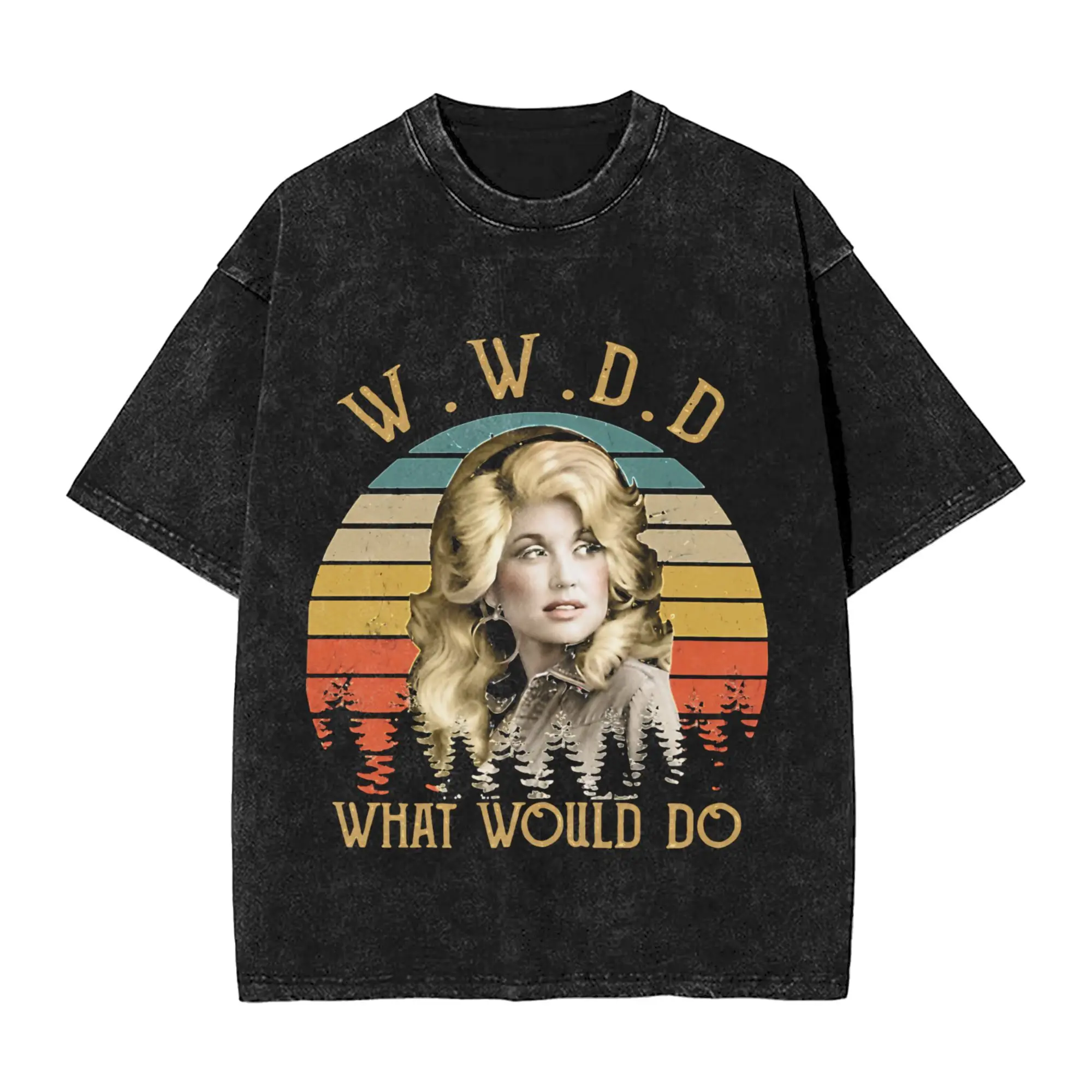 Mens T Shirt RIP Dolly Partons Washed T Shirts Popular  Summer Tee Shirt Aesthetic Printed Cotton Tops Plus Size