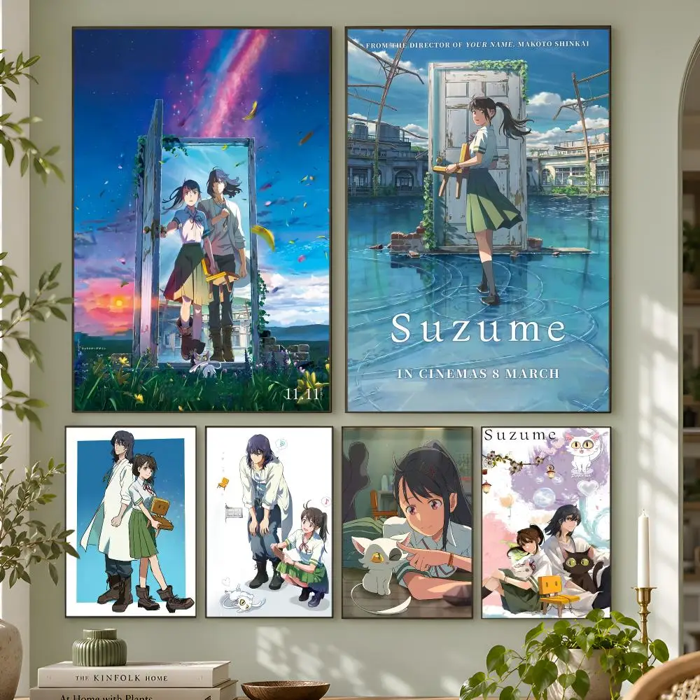 Japanese Classic Anime S-Suzume Cool Poster Wall Art Home Decor Living Room Bedroom Office Dorm Apartment Gift