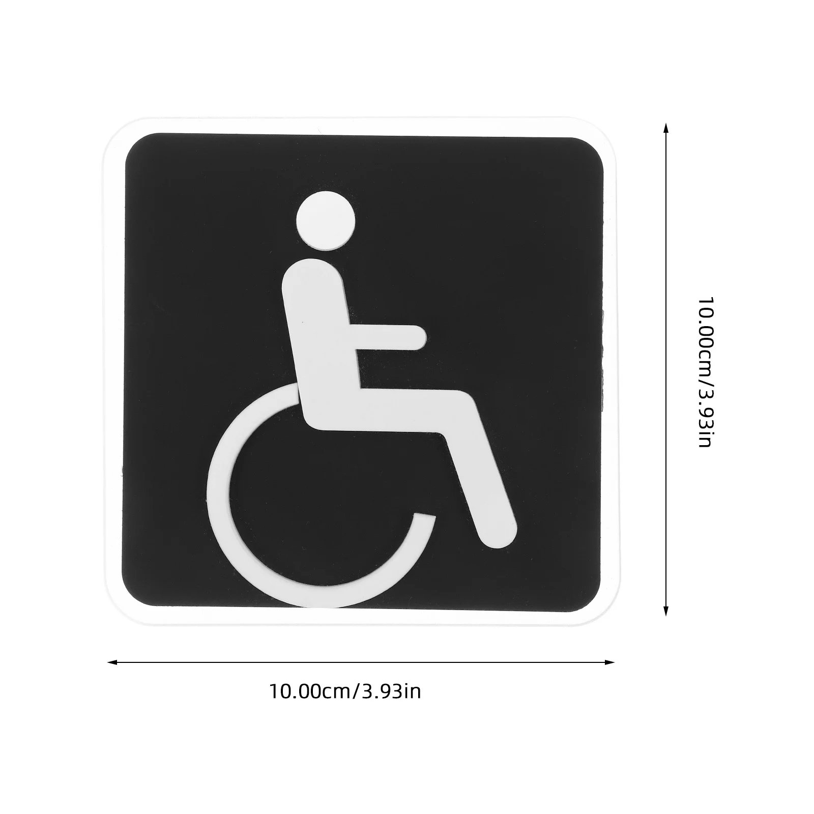 Compact Wheelchair Accessible Restroom Sign Long-Lasting Toilet Signage Clear Indication Easy Installation Bathroom Door Sticker