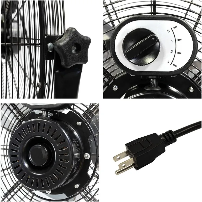 مروحة بقاعدة Maxx Air Industrial مقاس 30 بوصة، ومروحة تجارية قوية شديدة التحمل للمستودعات والمصانع والمساحات الكبيرة