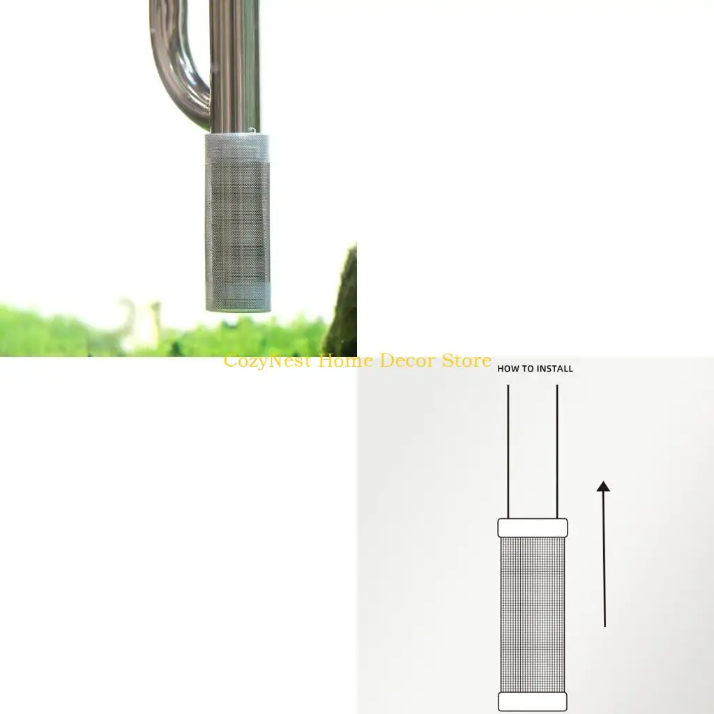 92MF Fish for Tank Mesh Net Strainer Metal Pre-Filter Tube Filter Accessory 12/16/25mm Strainer Aquarium Fish for Tank Pre-Fi