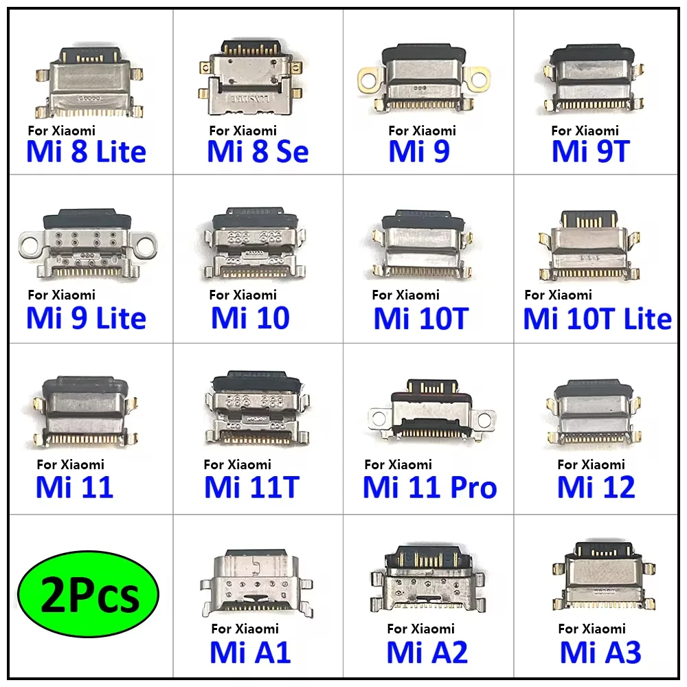 Xiaomi mi 8, 9 se,9t,10t,11t,12 lite pro,mi a1,a2,a3,2ユニット用のUSB充電ポートコネクタ