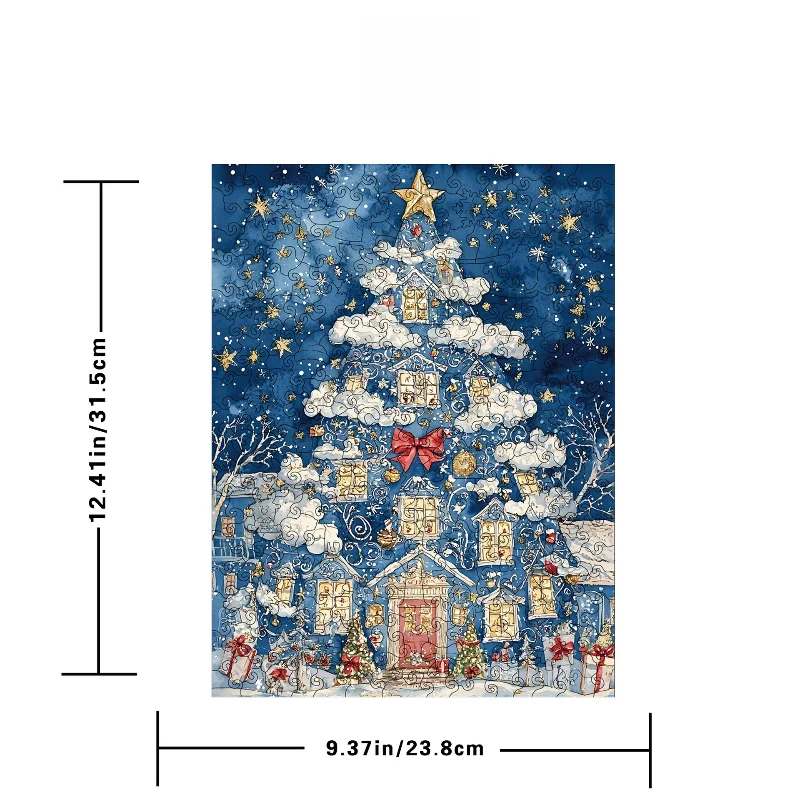 Blocs de construction d'arbre de noël en bois, jouet de forme irrégulière, Puzzle créatif, jeu anti-Stress ​   Cadeaux pour anniversaire Noël Nouvel An