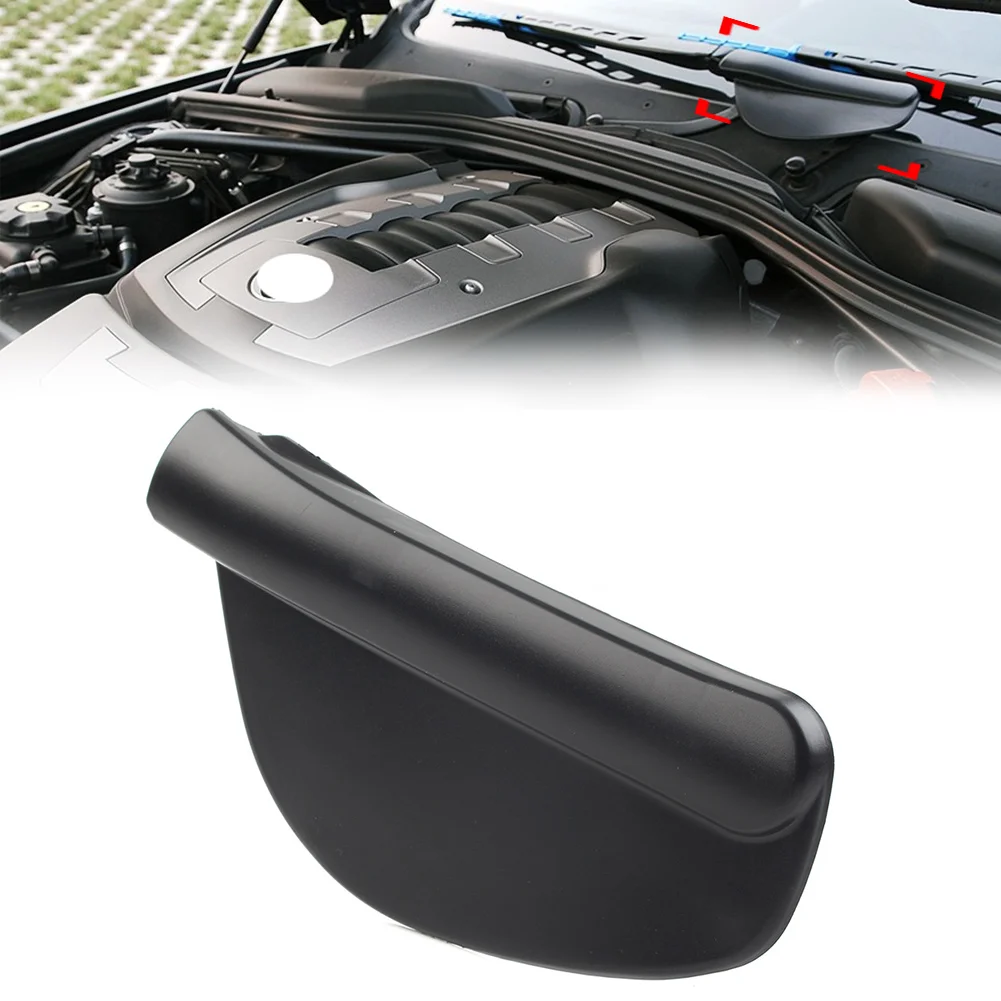 Black Car Front Right Windshield Wiper Arm Cap Cover For BMW E60 E61 E63 E64 61617035103 Left-Hand Drive