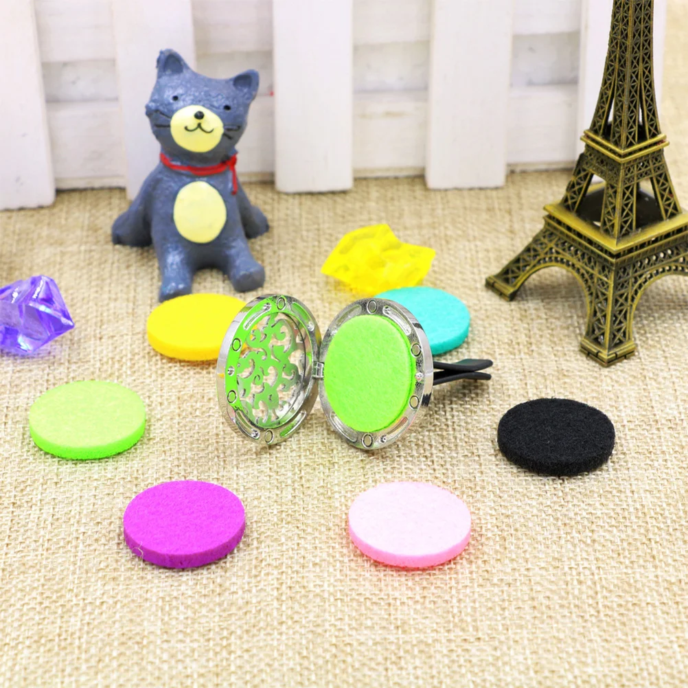 

10Pcs Car Perfume Vent Clip Hollow Front Shell Aromatherapy Diffuser Pad Stainless Steel Wearproof Air Freshener