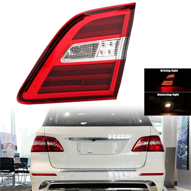 1Pair Rear Inner LED Tail Light Trim Bezel For Mercedes-Benz W166 ML300 ML350 ML400 2012-2015 A1669060557 A1669060457