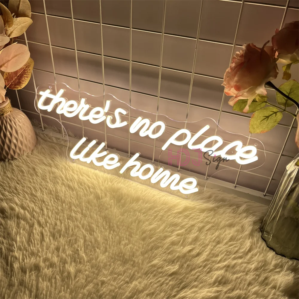 لا يوجد مكان مثل المنزل النيون Led تسجيل الجدار الشنق ديكور غرفة المنزل LED أضواء النيون USB غرفة نوم الديكور هدية عيد ميلاد