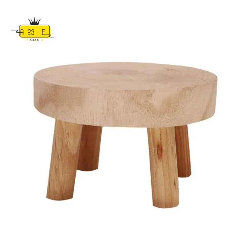 

A23E-Мини деревянный табурет, подставка для растений, декоративный деревянный табурет для растений, держатель бонсай для внутреннего и наружного домашнего сада