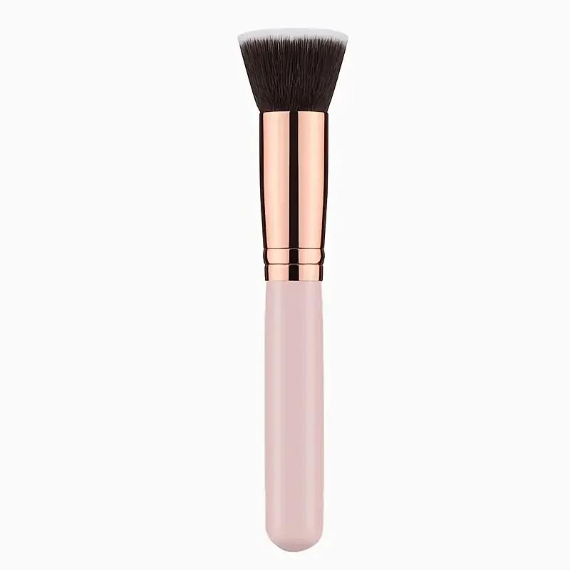 Luxury Champagne Makeup Brushes Flat Top Foundation Brush Make up box organizer Pink bathroom accessories Bedroom organizer Bag