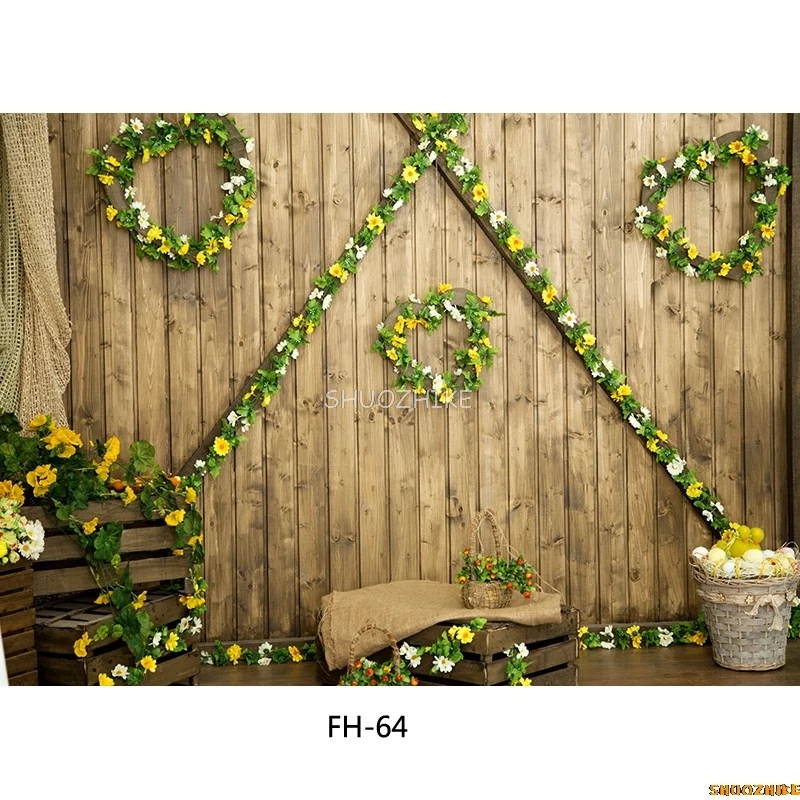 Fondo de fotografía de Pascua feliz de tela fina, fondo de fotografía de cumpleaños para bebé, accesorios de estudio fotográfico para recién nacido, YXX-62