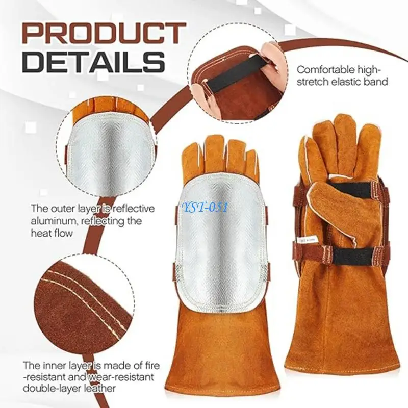 E15A Insulated Welding Hand Protectors with Reflective Aluminum for Thermal Shielding