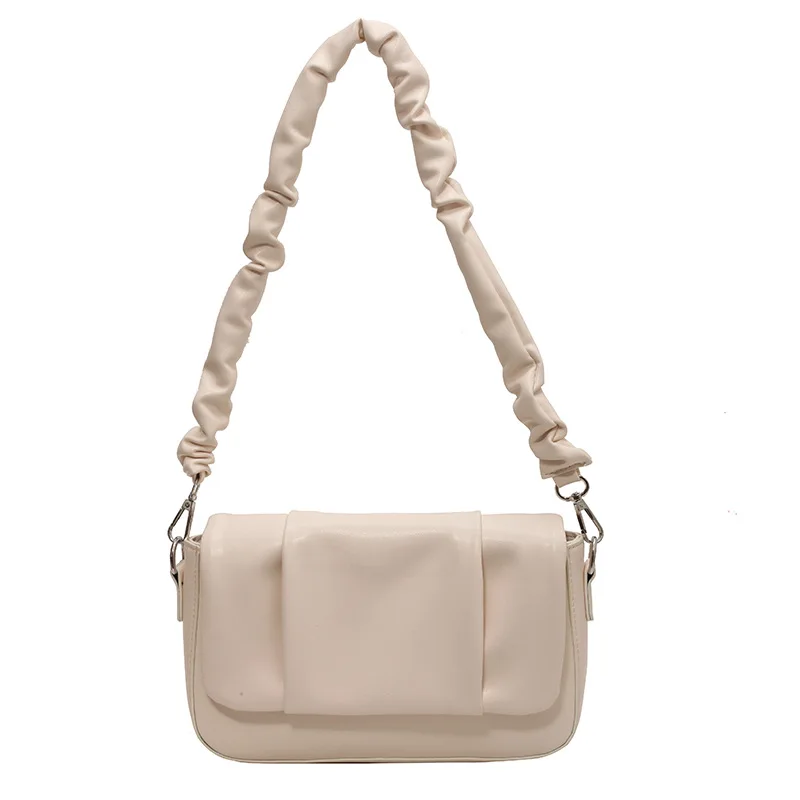 Shoulder Bag PU Leather Pleated Chain Clouds Unique Design Bags for Women 2023 New Fashion Trendy Crossbody Bag Casual All-match