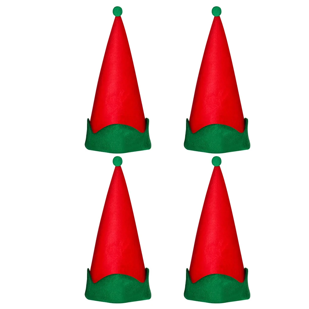 

4Pcs Elf Christmas Hats Decorative Xmas Holiday Party Costume Accessories Supplies Christmas Hat Hat Party Headwear