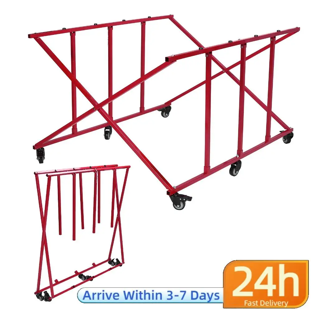 

Movable Auto Parts Transporter W/6 Wheels Universal Automotive Body Cart 800lbs Weight Capacity for Car Storage & Workshop