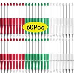 60Pcs Christmas Beadable Pens Red Green White Plastic Bead Pens Beads DIY Pen Black Ink Ballpoint Pens