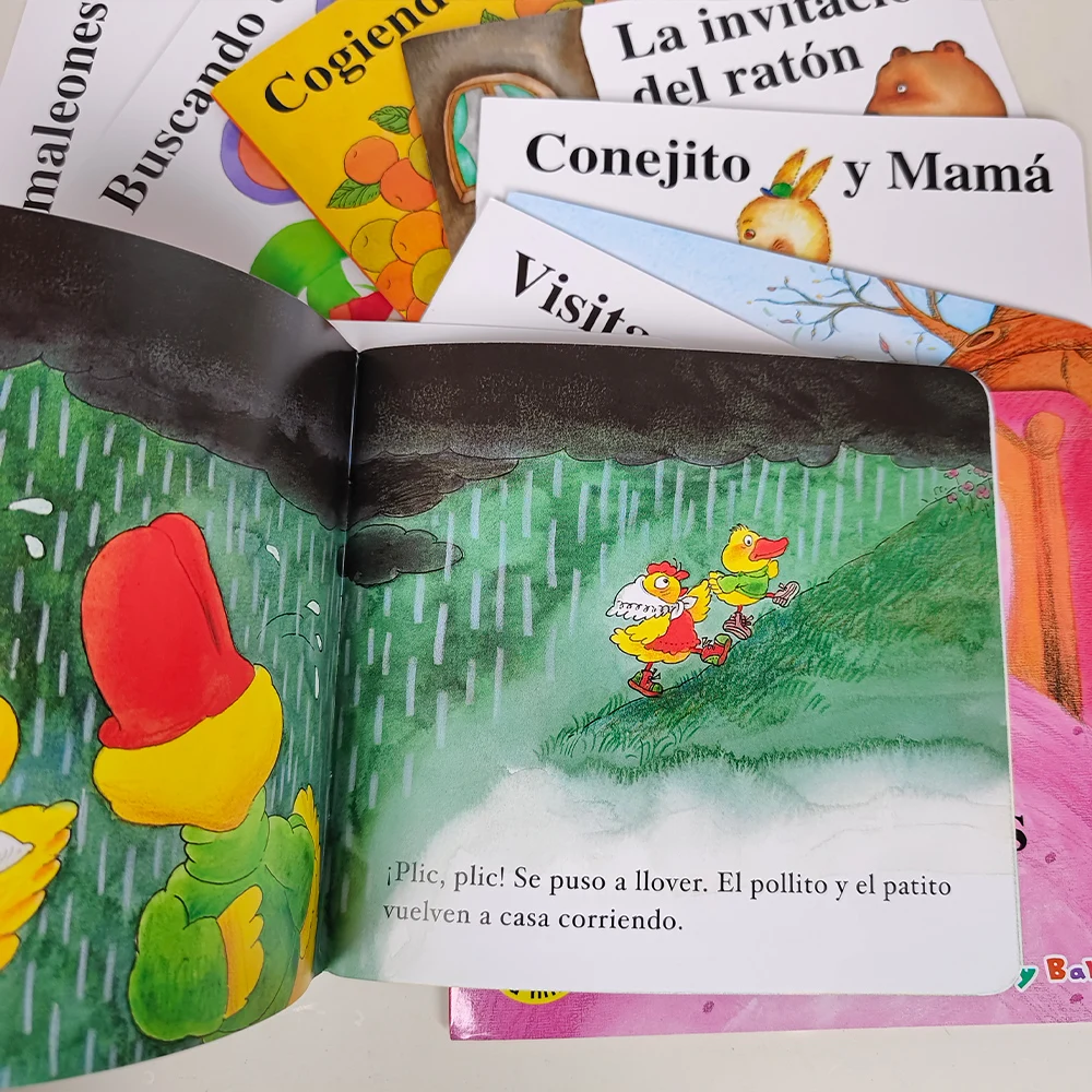 10 book Early Childhood Cartoon Bedtime Storybooks for Learning Spanish Children's Reading Picture Books