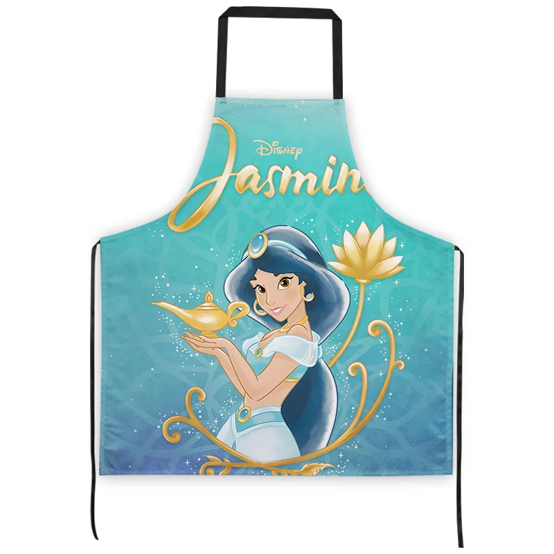 Miniso Disney Princess Jasmine Kitchen Cooking Apron Polyester Waterproof Oil-Proof Woman Avental De Cozinha Delantal Cocina