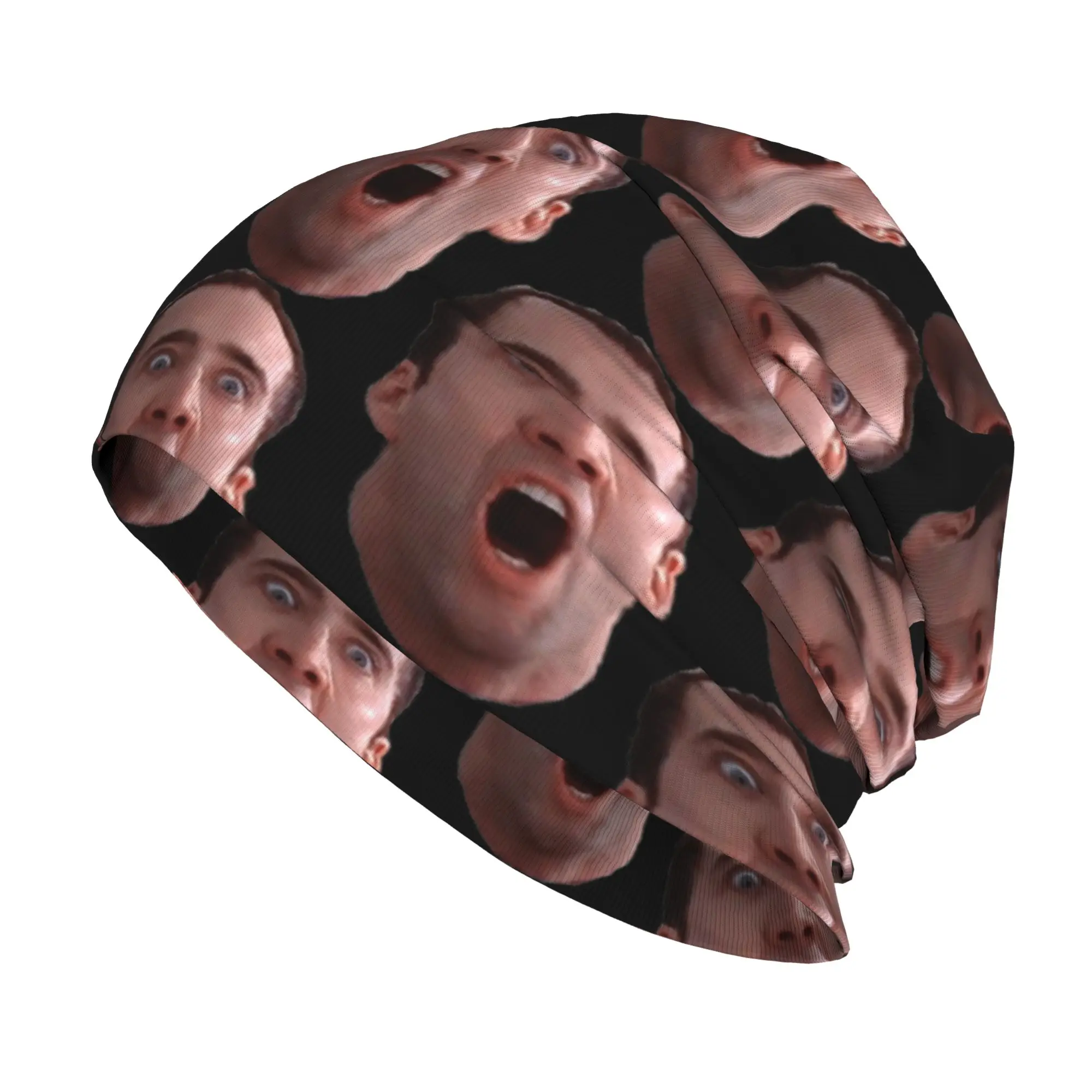 Nicolas Cage  Skull Cap Beanie Lightweight Parody Running Hat for Men Women