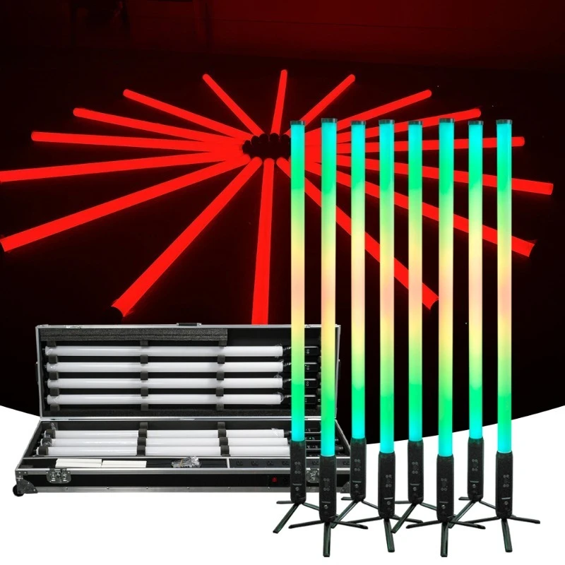 

Wireless Battery Pixel Light Emitting Diode 360 Tube Light Waterproof Light Emitting Diode Stick Lighting Dmx Infrared 28w