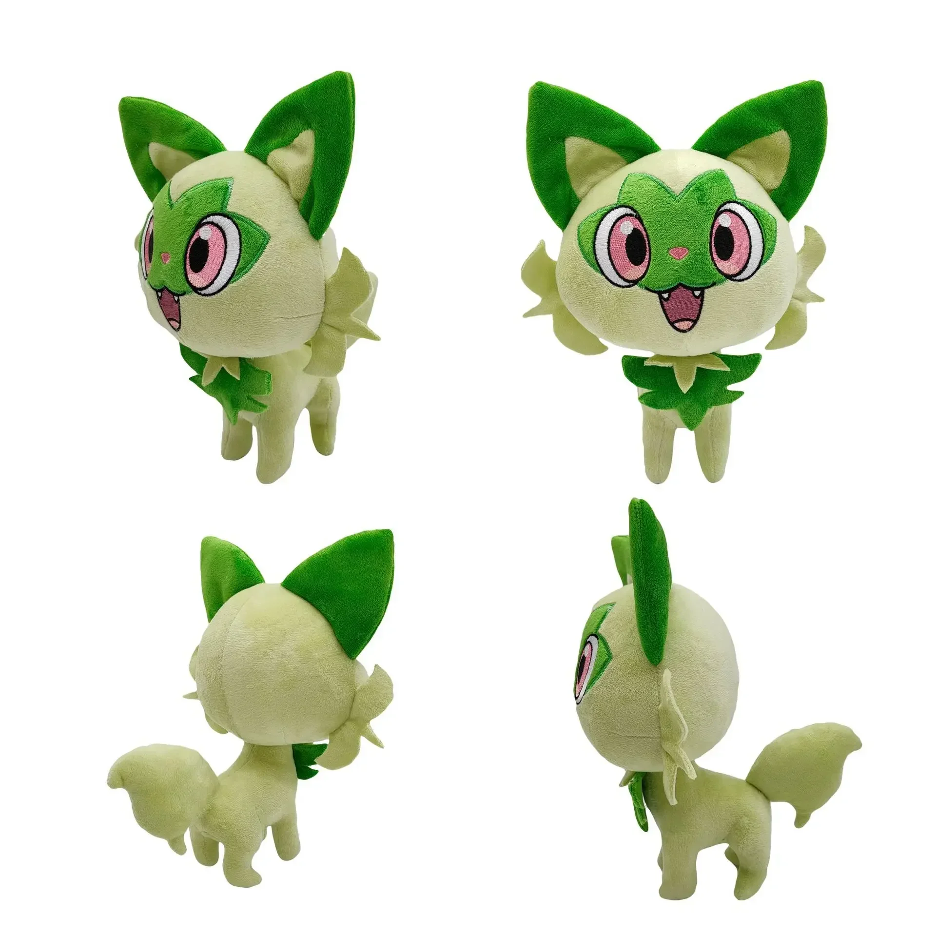 25cm Sprigatito Pokemon Plush Doll Anime Cat Fuecoco Quaxly Stuffed Toy Green Fox Soft Birthday Gift for Kids
