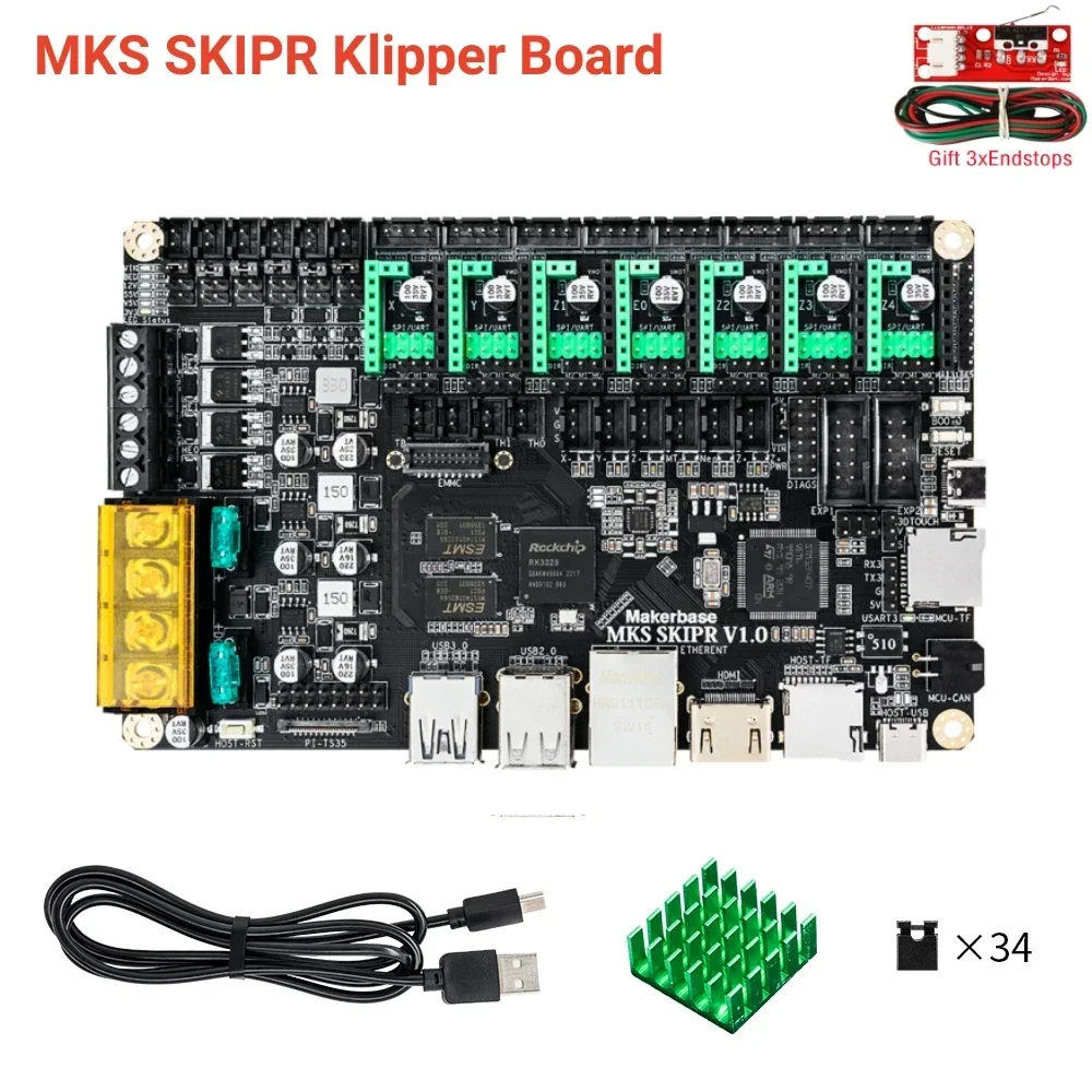 MKS SKIPR motherboard 3d printer Klipper control plate EMMC adapter PI-TS35 display for Voron Raspberry Pi upgrade parts