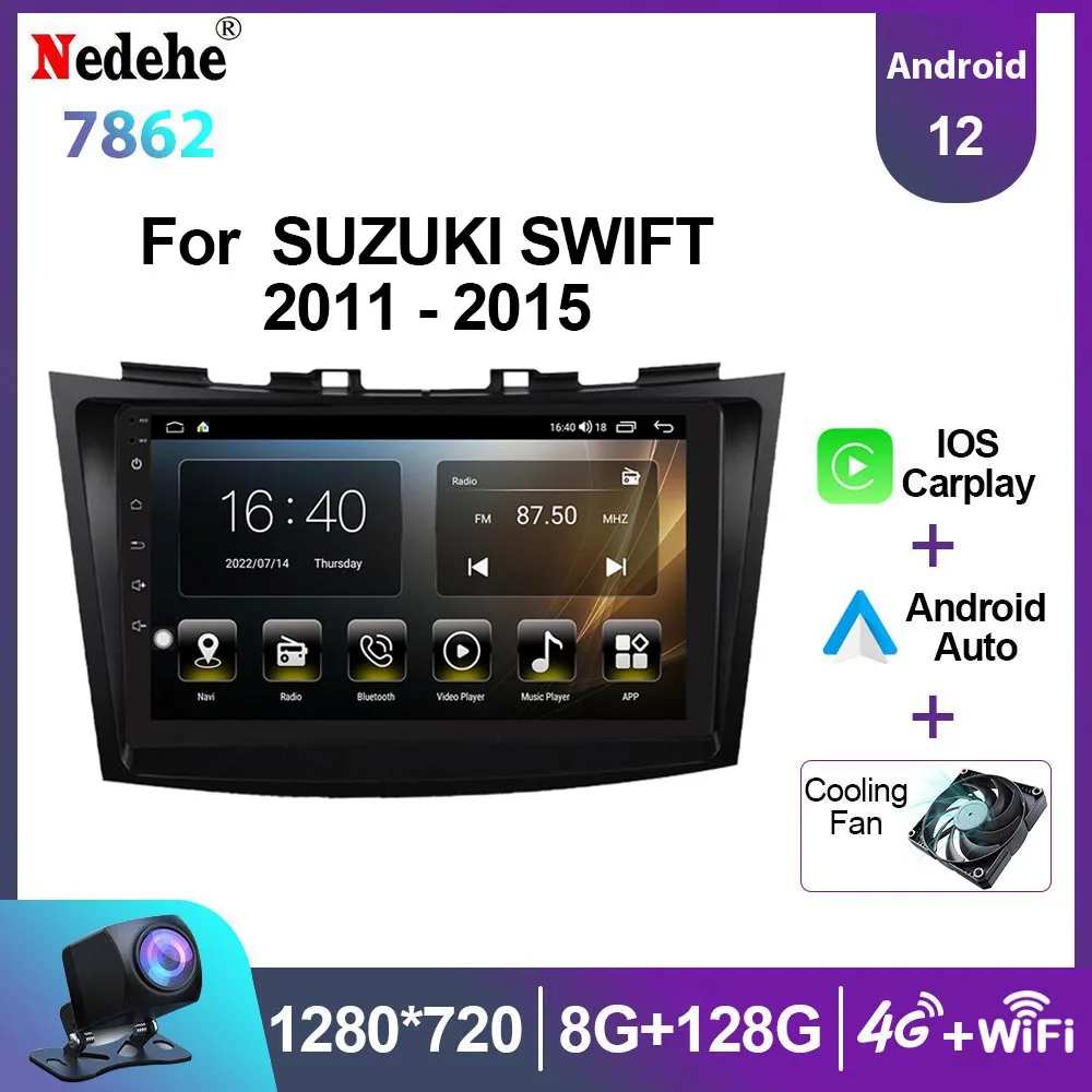 8G 256G Car Radio Android Auto Stereo For Suzuki Swift 2011- 2016 Multimedia HD Screen 2 Din Stereo Head Unit GPS Navigation 4G