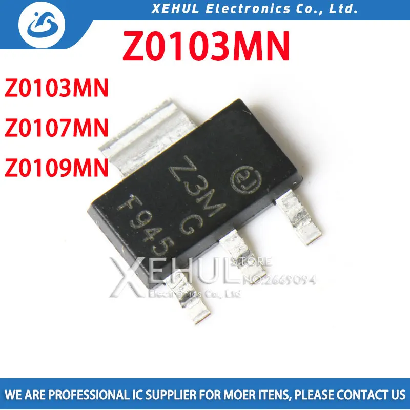 10-50PCS Z0103MN Z0107MN Z0109MN Z0103 Z0107 Z0109 Z3M Z7M Z9M SOT-223 New Original Chip Bidirectional Thyristor