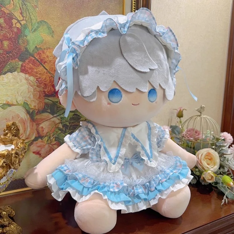 블루 인형 드레스 40CM 20CM 15CM 면 인형 옷, 50-55CM 리본 인형 치마